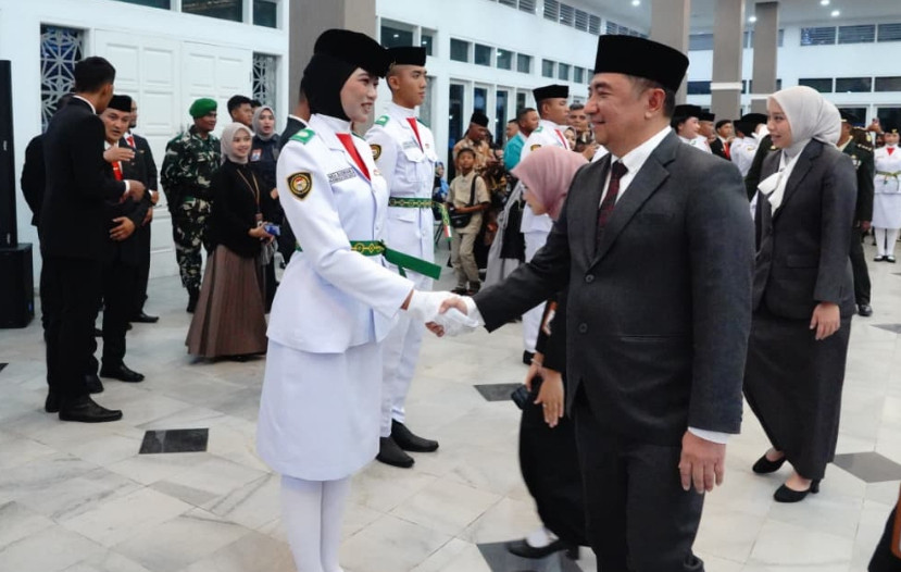 Jelang Hari Ulang Tahun (HUT) ke-80 Republik Indonesia, Pemkab Garut kukuhkan Paskibraka tingkat Kabupaten Garut Tahun 2025