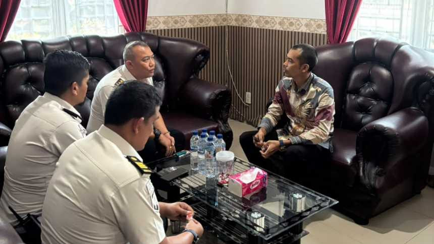 Jalin Sinergi Baru, Plt Kalapas Narkotika Langkat Silaturahmi dan Koordinasi dengan Camat Hinai